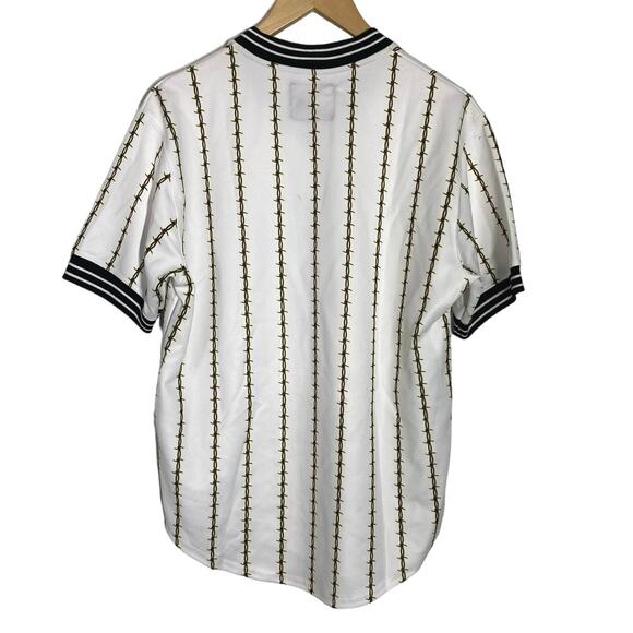 Section Eight Baseball Jersey Eightball White Black Men’s Size Medium Streetwear - Picture 2 of 9